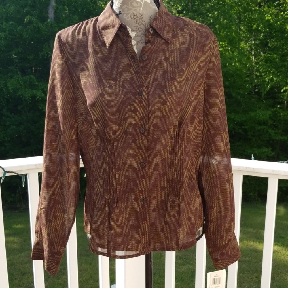 Style & Co sheer blouse - Picture 2 of 4